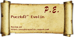 Puczkó Evelin névjegykártya
