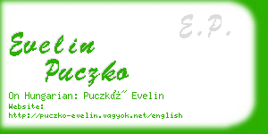 evelin puczko business card